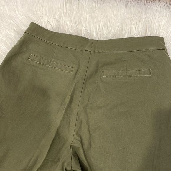 Forever 21 cropped green wide leg pant - Picture 5 of 7